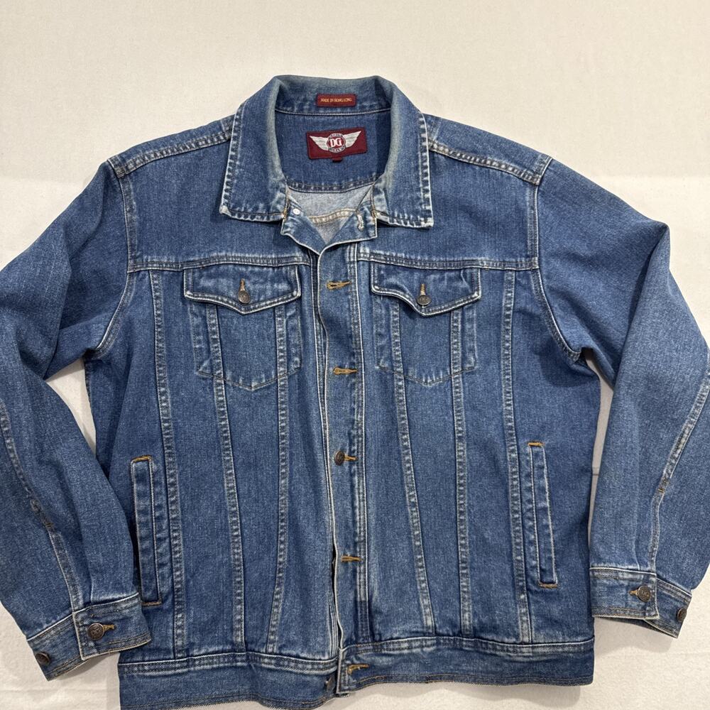 Vintage DG Denim Gear Men's Denim Jean Jacket Size L